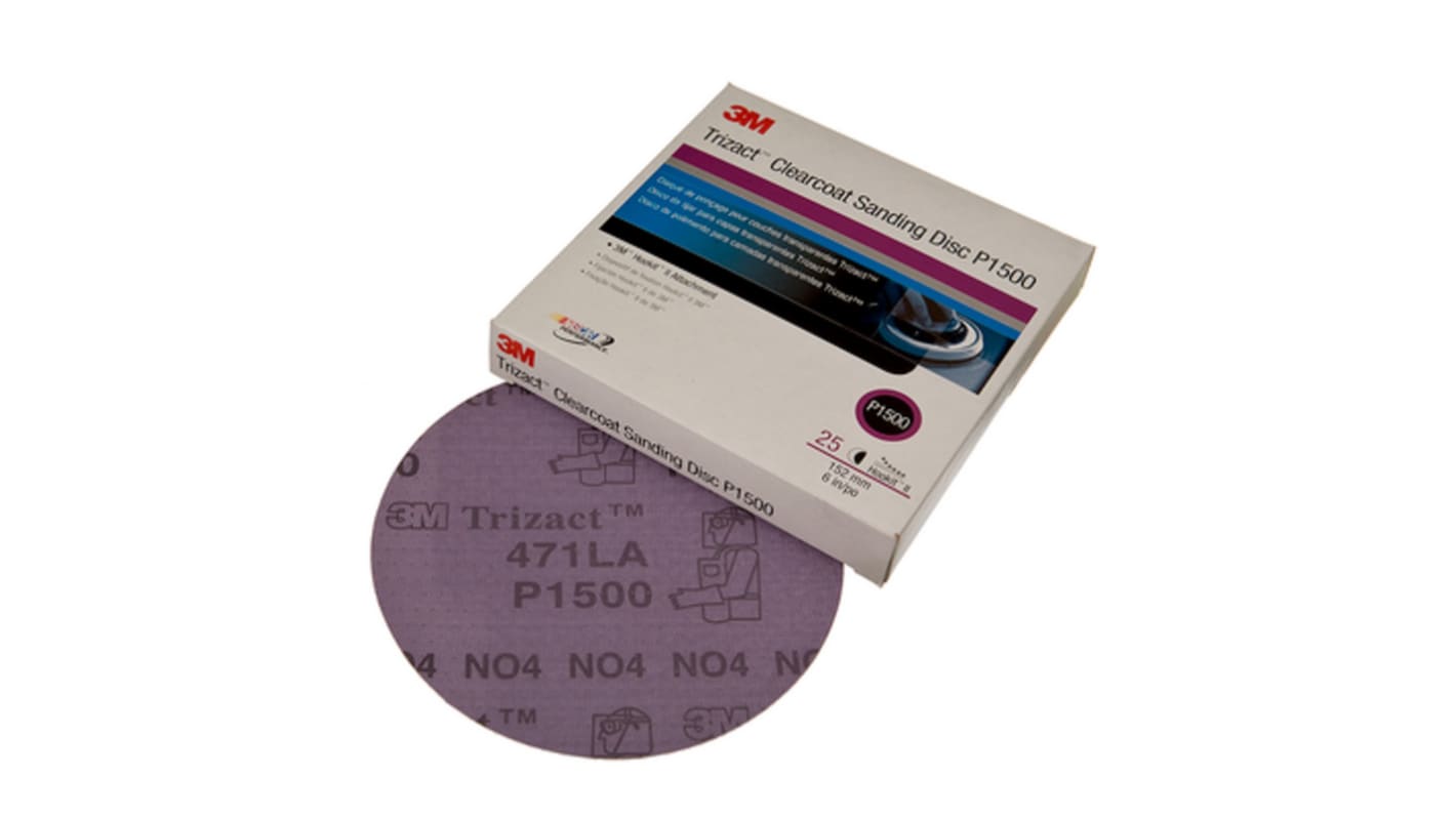 3M Trizact Silicon Carbide Flap Disc, 75mm, P1500 Grit, 7100041423, 100 in pack