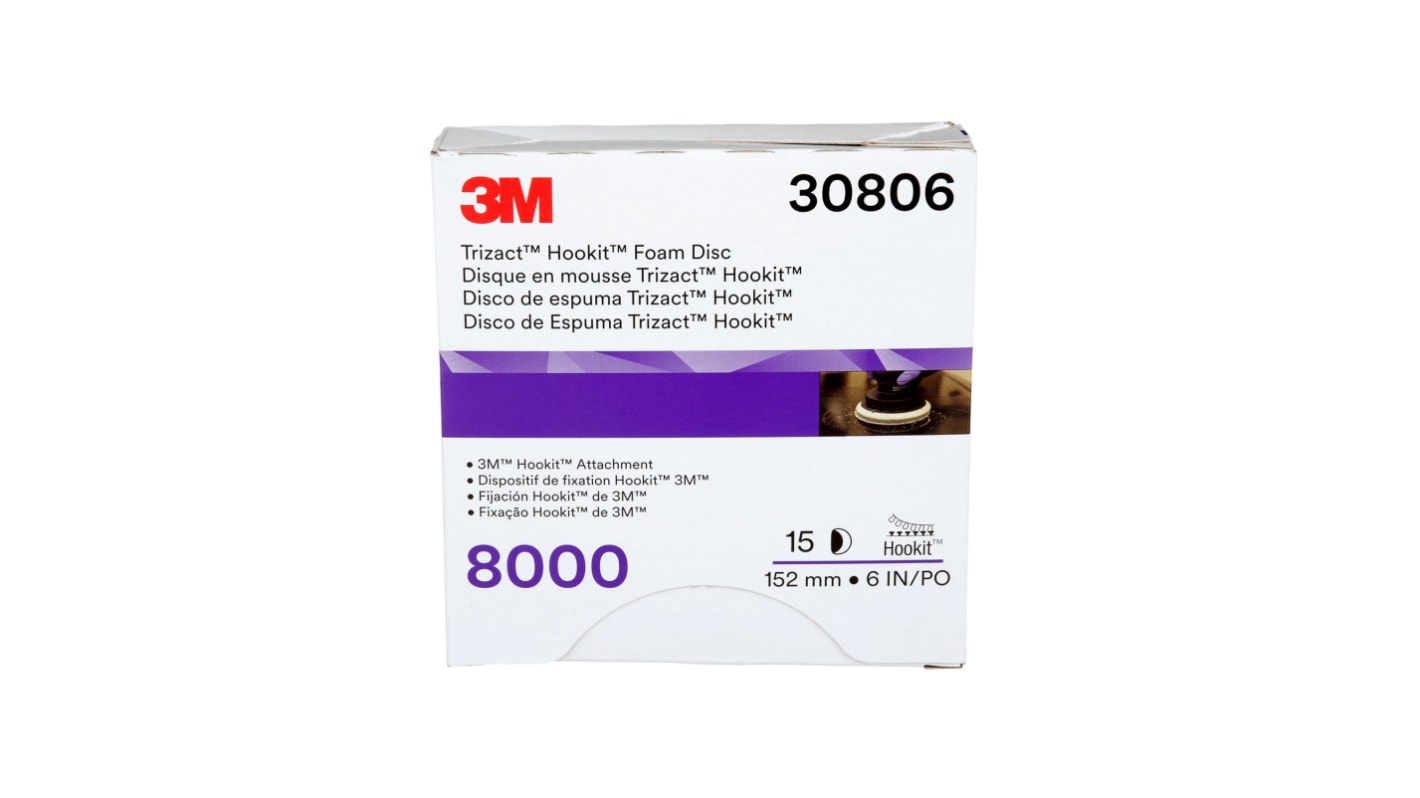 3M Trizact Silicon Carbide Sanding Disc, 150mm, P8000 Grade, 7100193783, 200 in pack