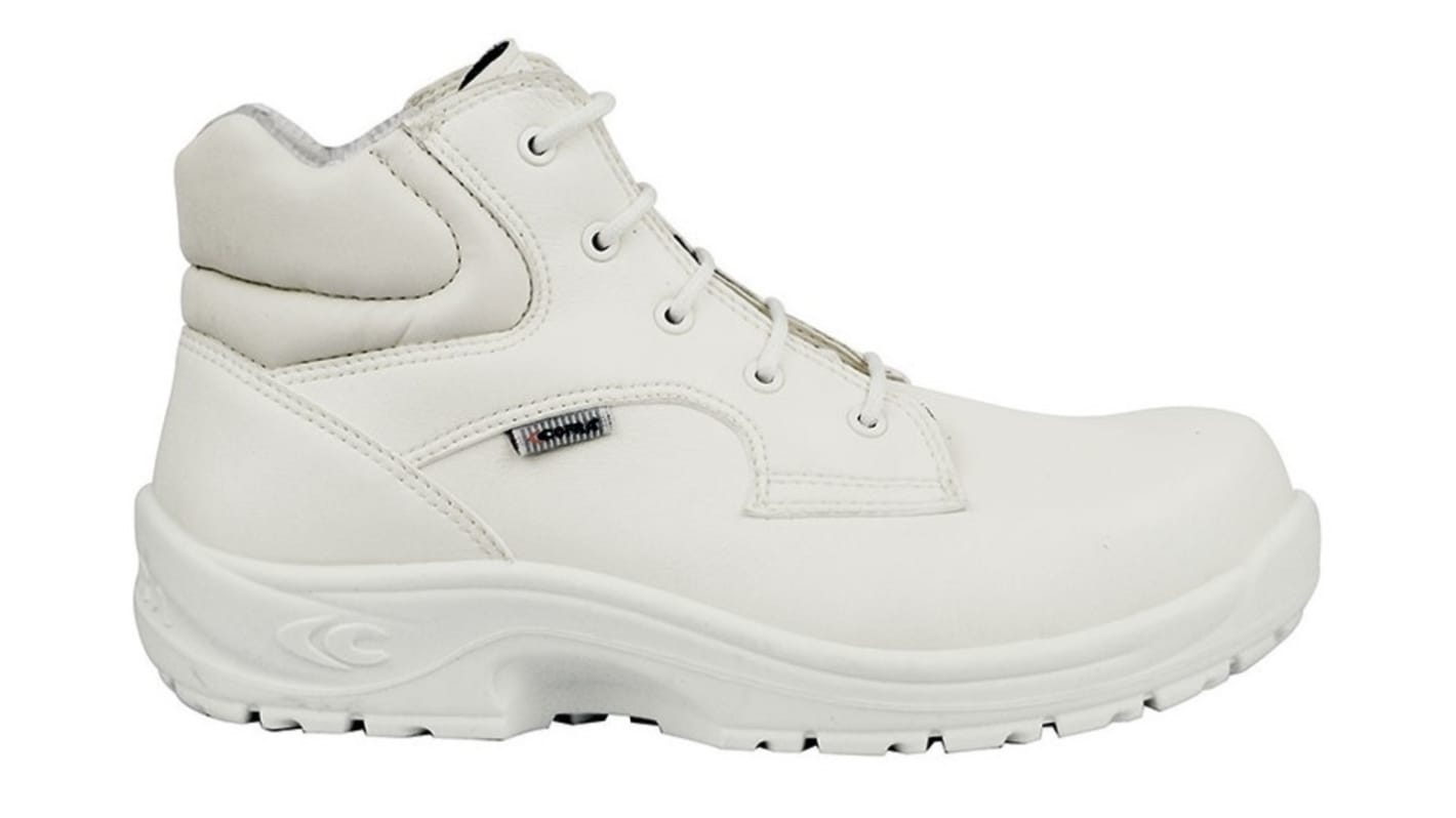 Cofra White Non Metal Toe Capped Unisex Safety Boots, UK 9, EU 43