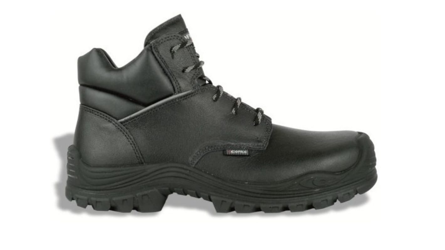 Cofra Black Non Metal Toe Capped Unisex Safety Boots, UK 8, EU 42