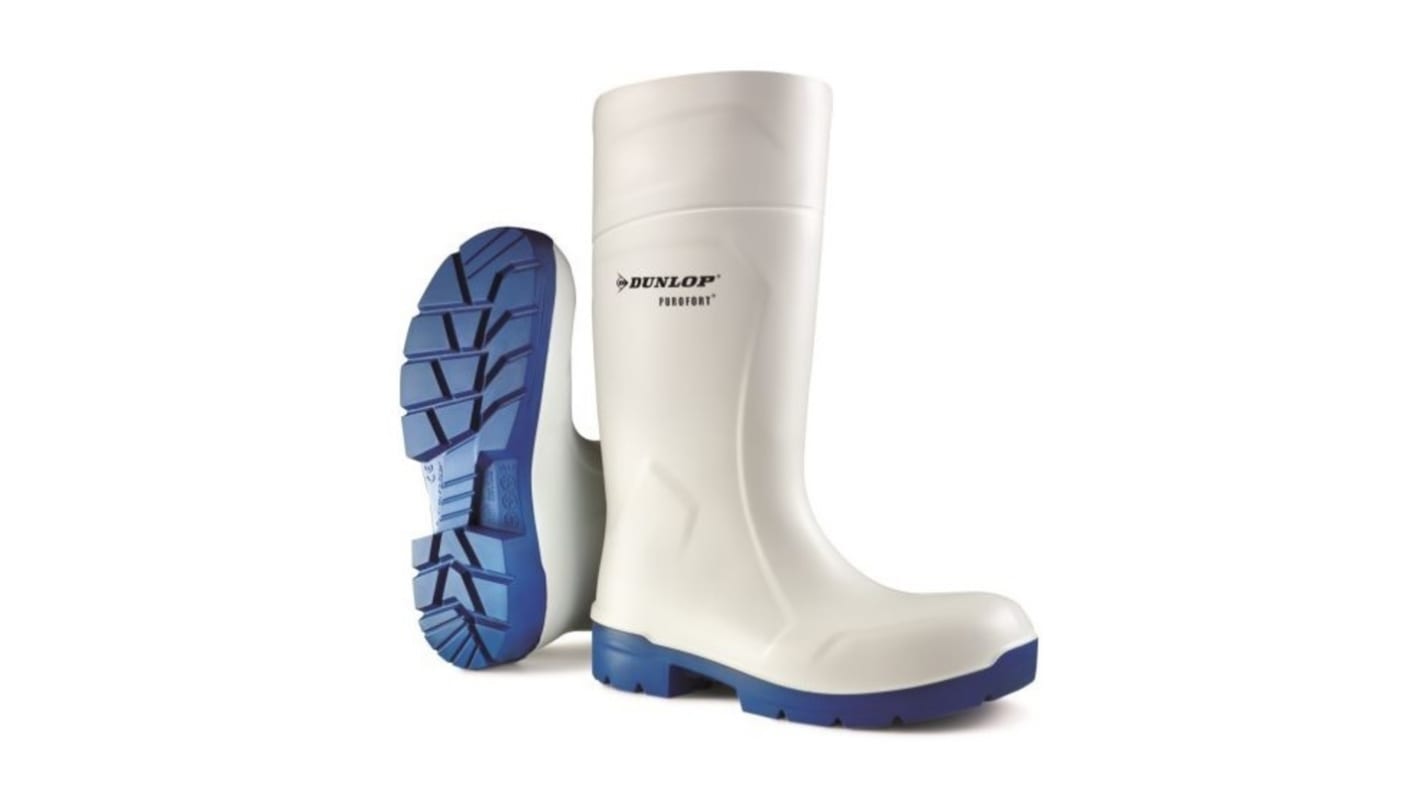 Scarponcini antinfortunistici S4 Dunlop da  Unisex tg. 42, col. Colore bianco , resistenti all'acqua, con puntale di