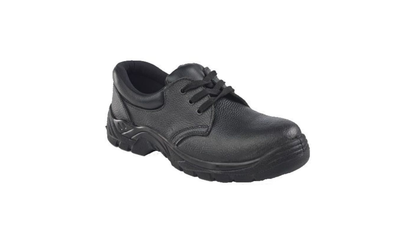 Reldeen R102 Unisex Black Toe Capped Safety Shoes, UK 3