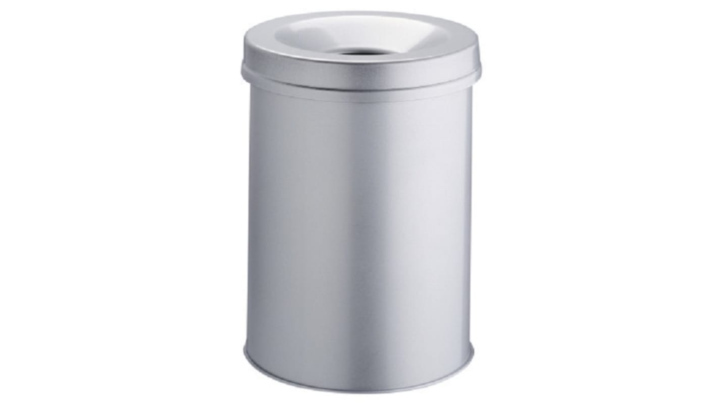 Durable Safe 30L Grey flame extinguishing Steel Waste Bin