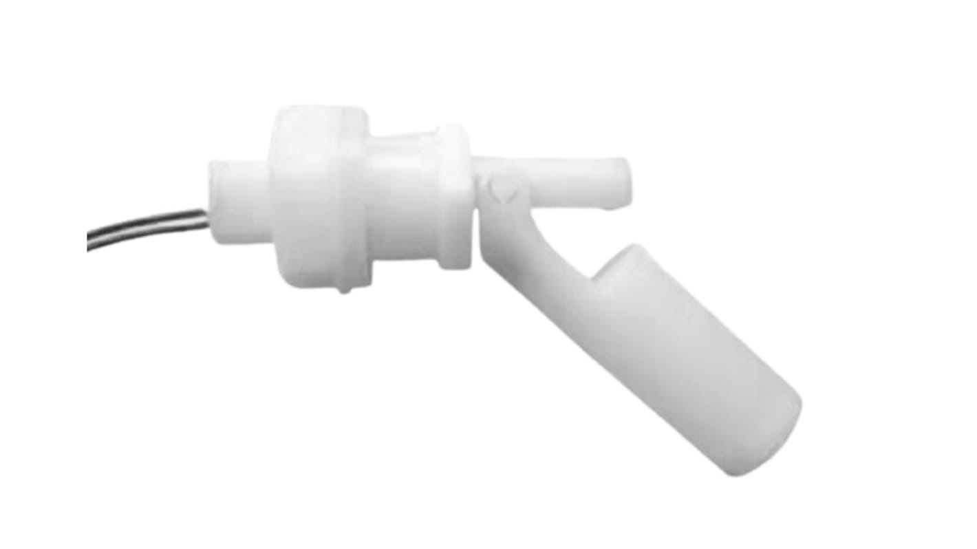 RS PRO Side Mounted Polypropylene Float Switch, Float, 350mm Cable, NO, 200V ac Max, 200V dc Max