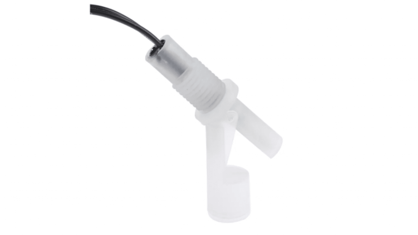 RS PRO Surface Mount Polypropylene Float Switch, Float, 1m Cable, NO, 300V ac Max, 350V dc Max