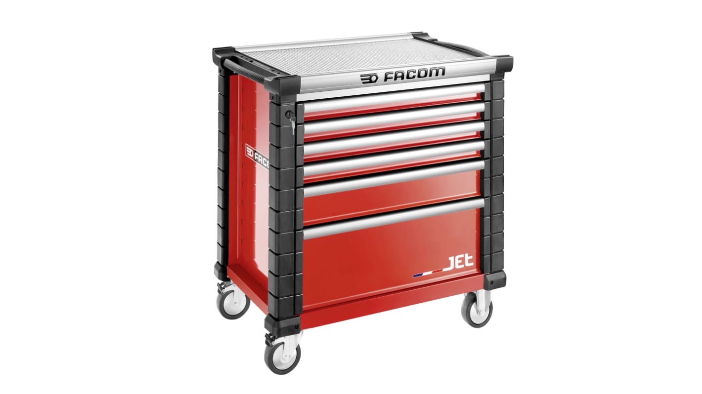 Facom 6 Drawer Steel Wheeled Roller Cabinet