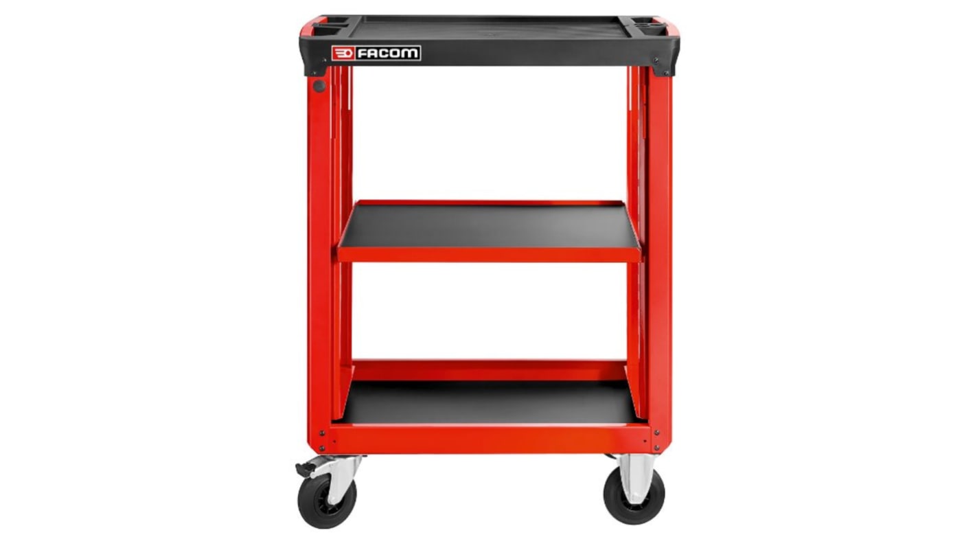 Facom 3 Shelf PP Trolley Trolley, 560 x 460mm