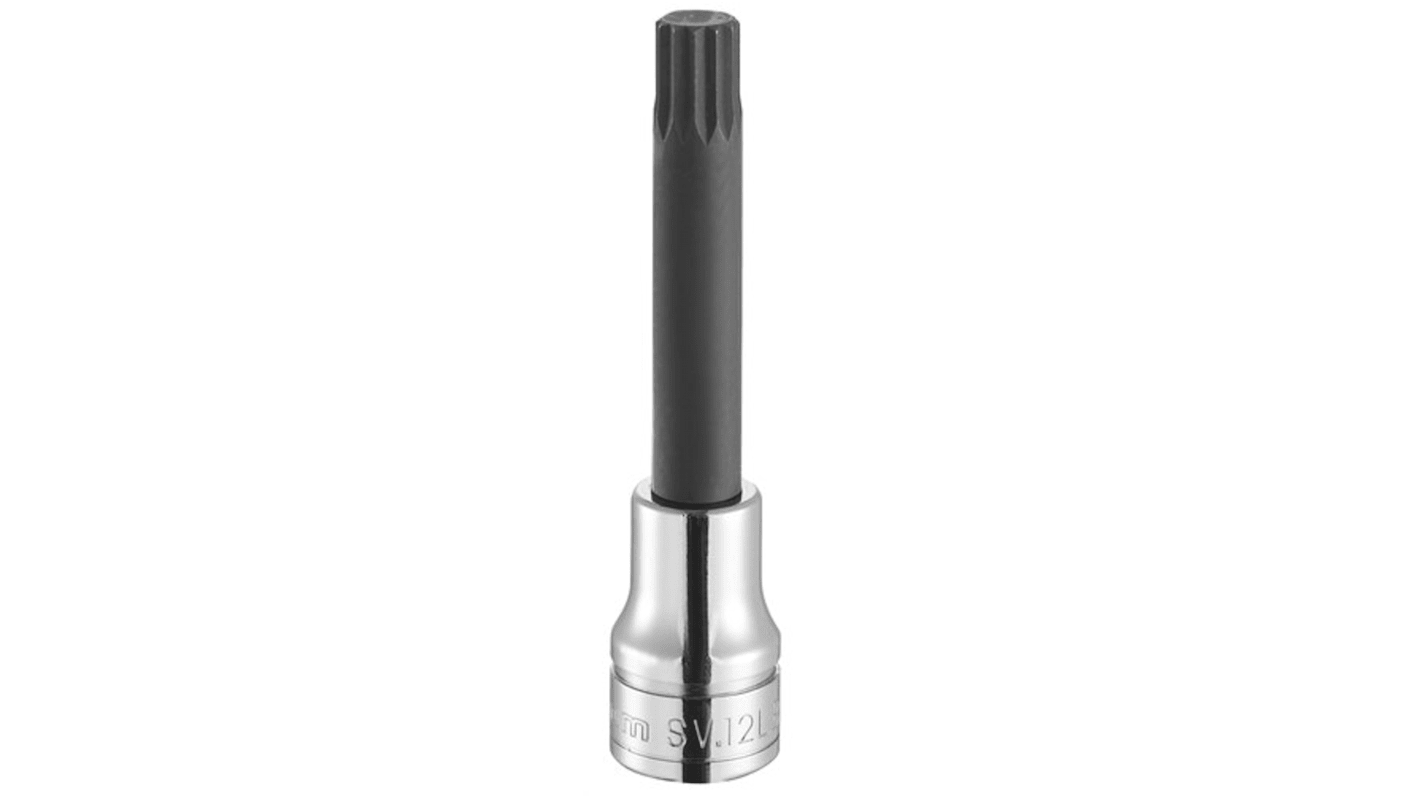 Facom 1/2 in Drive Bit Socket, XZN Spline Bit, M12, 100 mm Overall Length