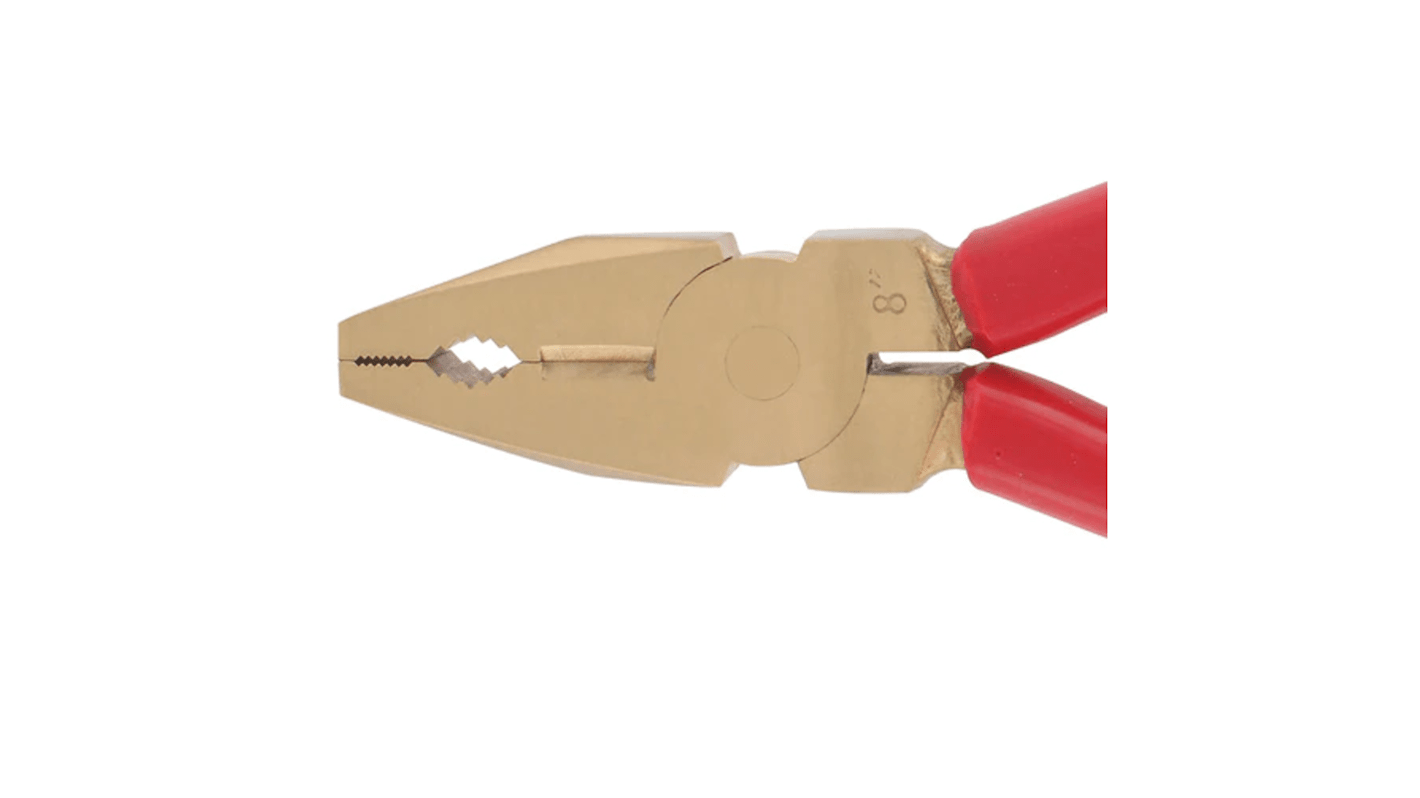 Facom Combination Pliers, 175 mm Overall, Straight Tip