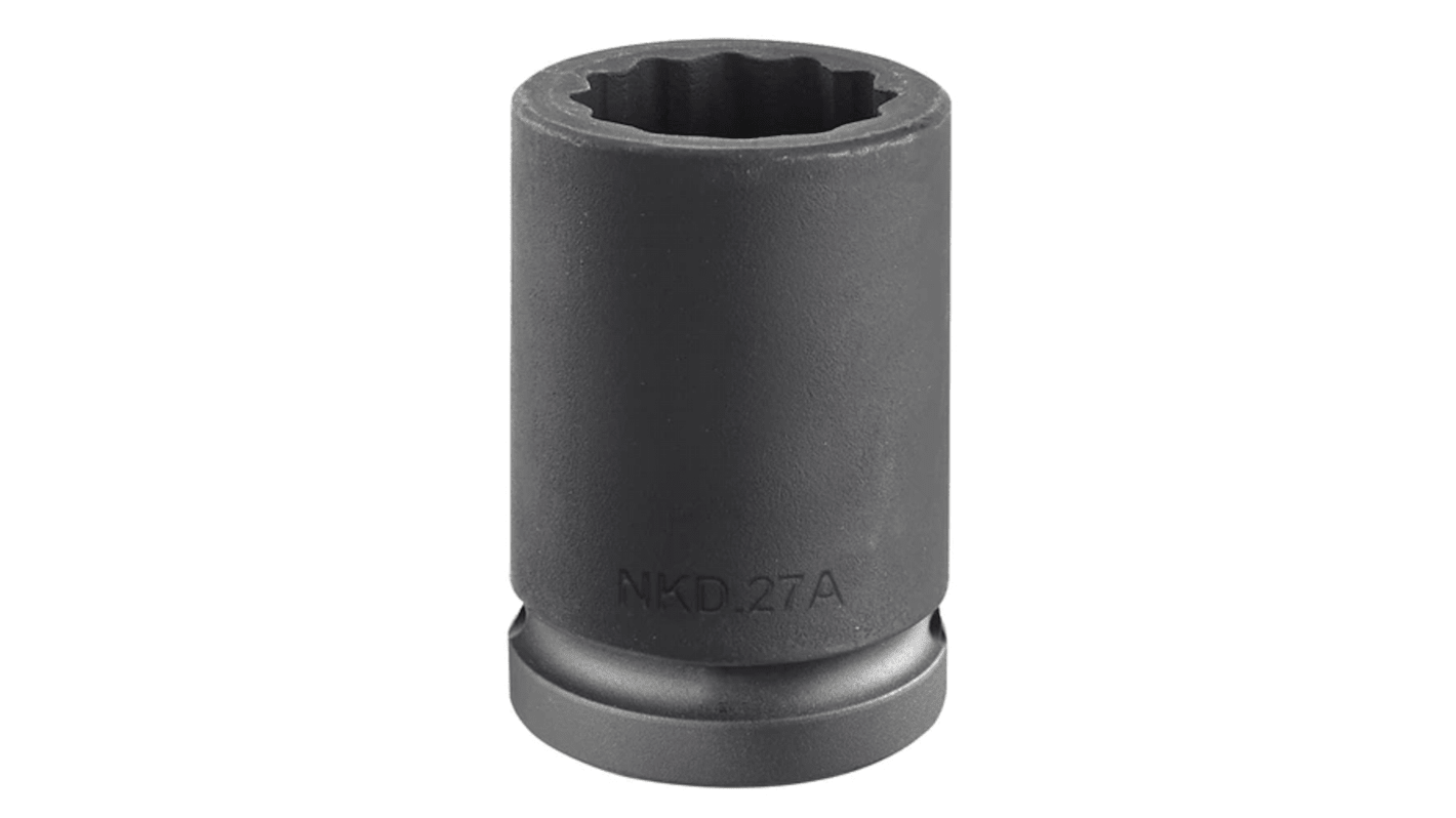 Facom 22mm, 3/4 in Drive Impact Socket, 50 mm length