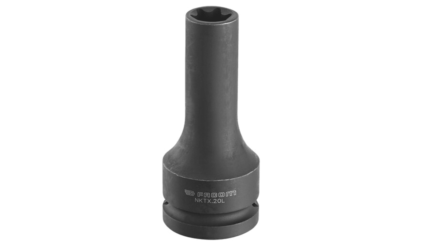 Facom 22.09mm, 3/4 in Drive Impact Socket, 100 mm length