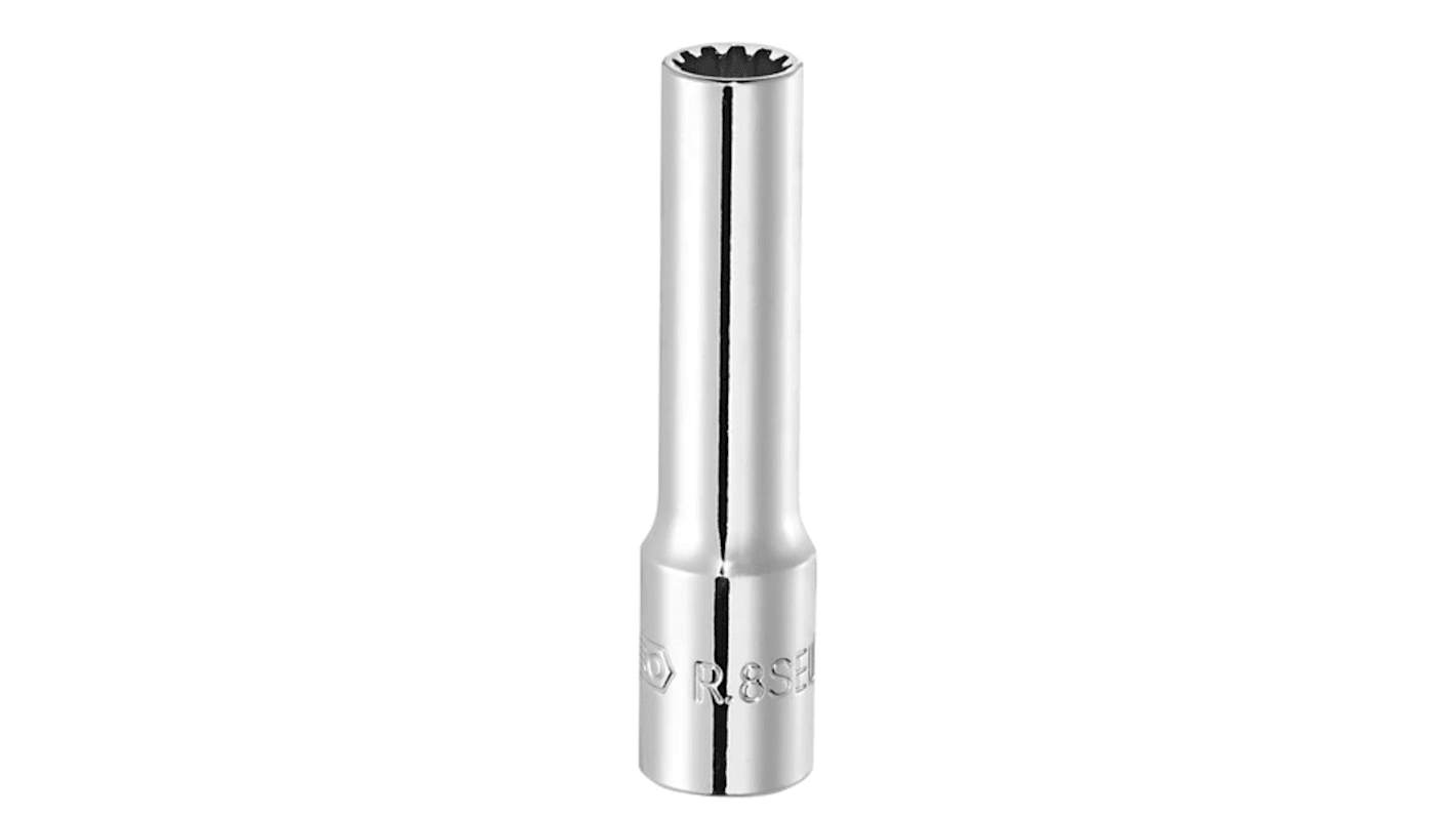 Facom 1/4 in Drive 1/4in Long Socket, Spline, 50 mm Overall Length
