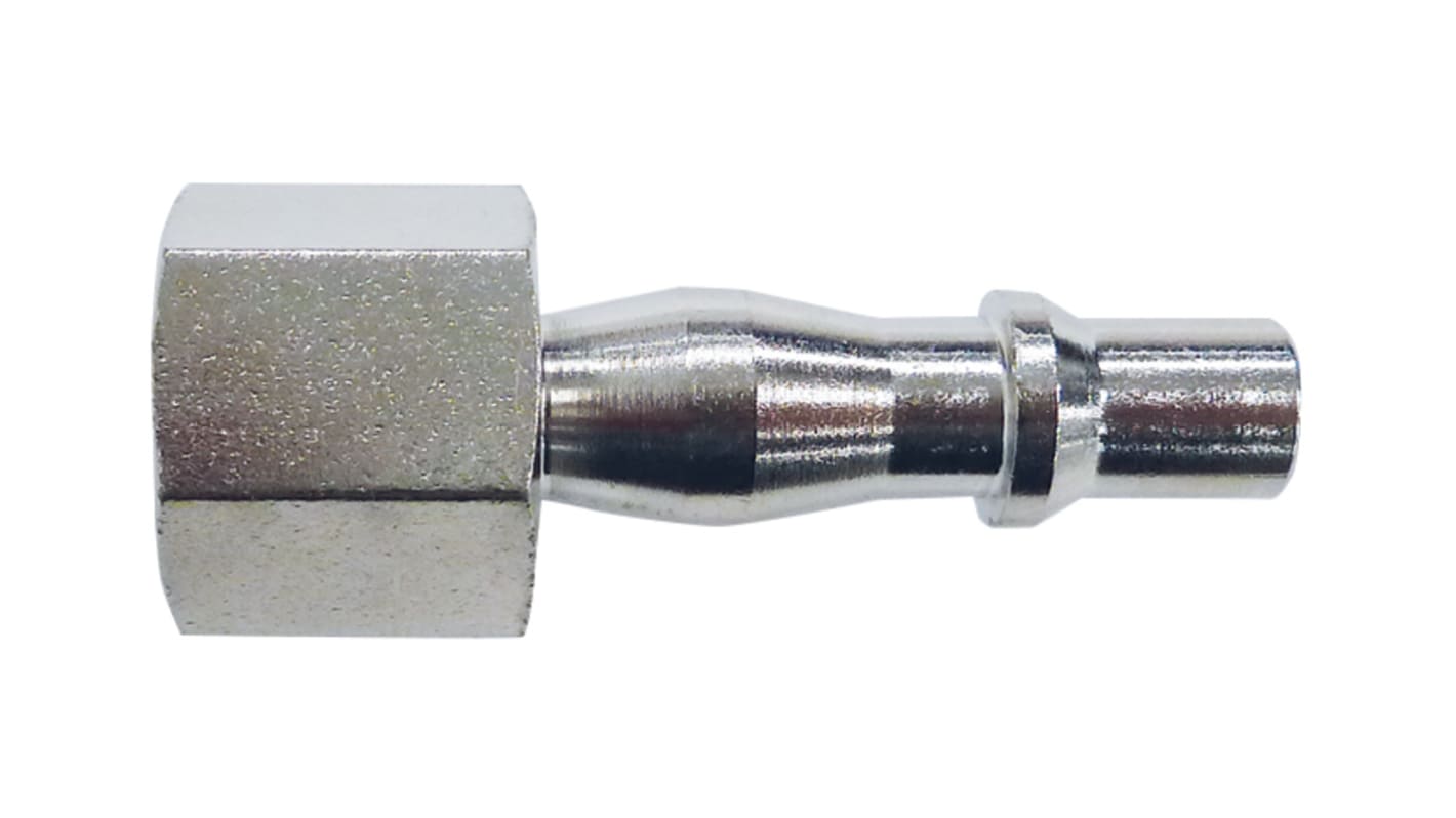 RS PRO Nickel Plated Steel Female Coupler Nipple, 1/4 in Female Threaded