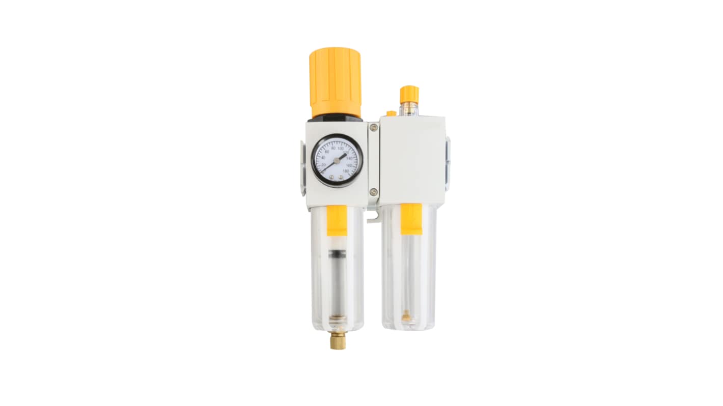 RS PRO 气动三联件, G 1/2接口, 自动排水, 5μ过滤精度