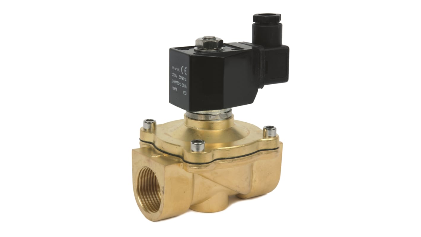 RS PRO Solenoid Valve, 2 port(s) , NC, 24 V dc, 3/8in