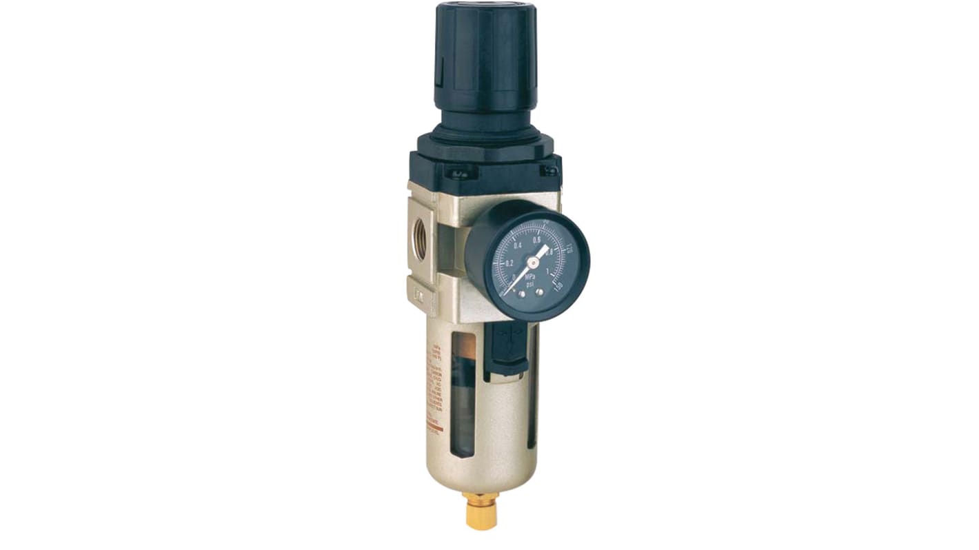RS PRO EW Filter Regulator, 25μ, G 1/2, Manual, 10 bar