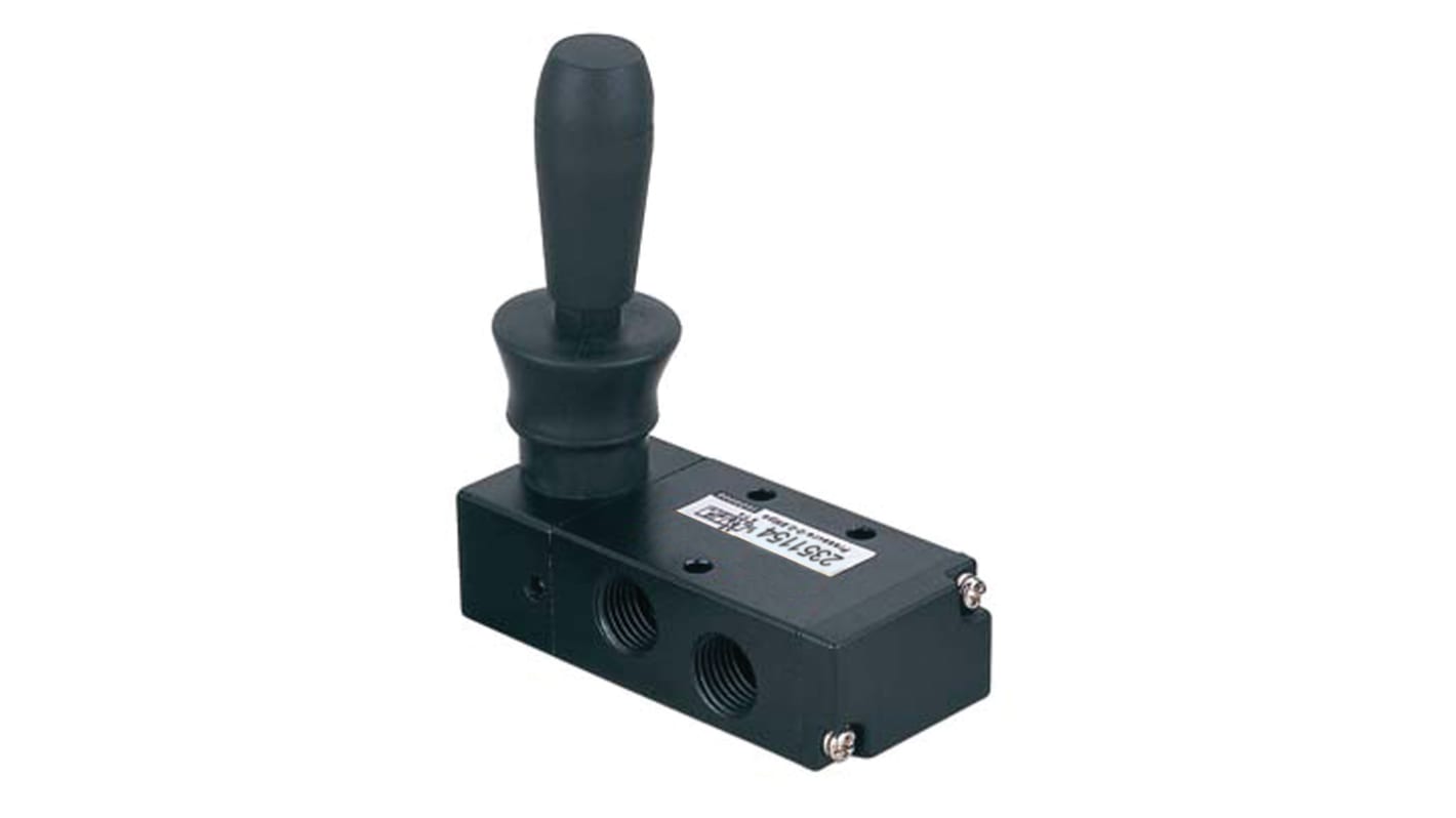 RS PRO Manual 5/2 Pneumatic Manual Control Valve H Series, G 1/4, 1/4in, III B