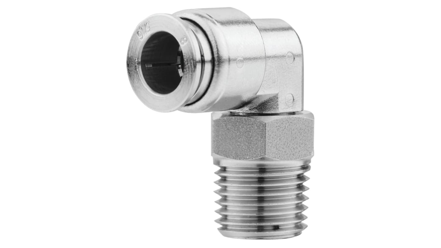 Raccord coudé RS PRO 316L 1 x Mâle 1/4", entrée 1 x