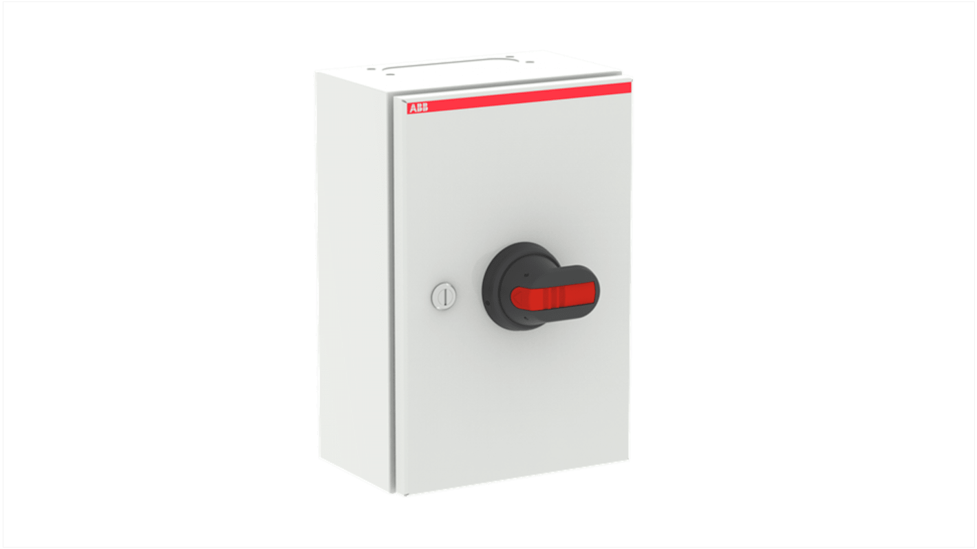 ABB 3P Pole Screw Mount Switch Disconnector - 125A Maximum Current, 45kW Power Rating, IP65