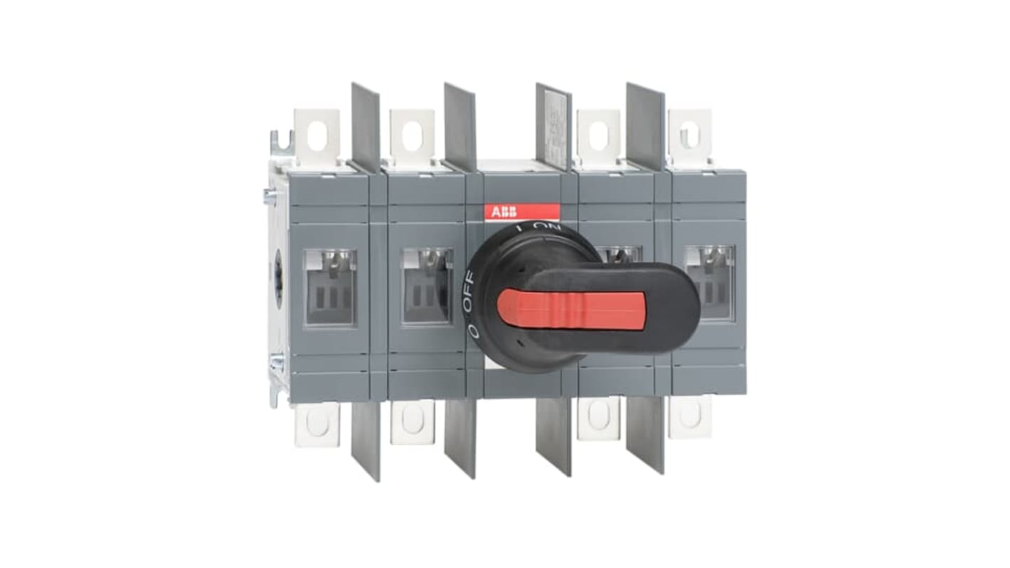 ABB 4P Pole Screw Mount Switch Disconnector - 200A Maximum Current, 200kW Power Rating, IP00, IP65