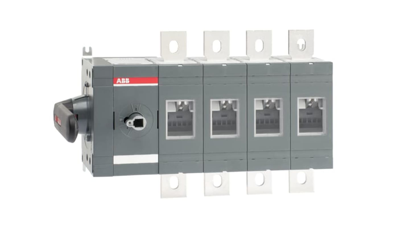 ABB 4P Pole Surface Mount Switch Disconnector - 630A Maximum Current, 355kW Power Rating, IP00