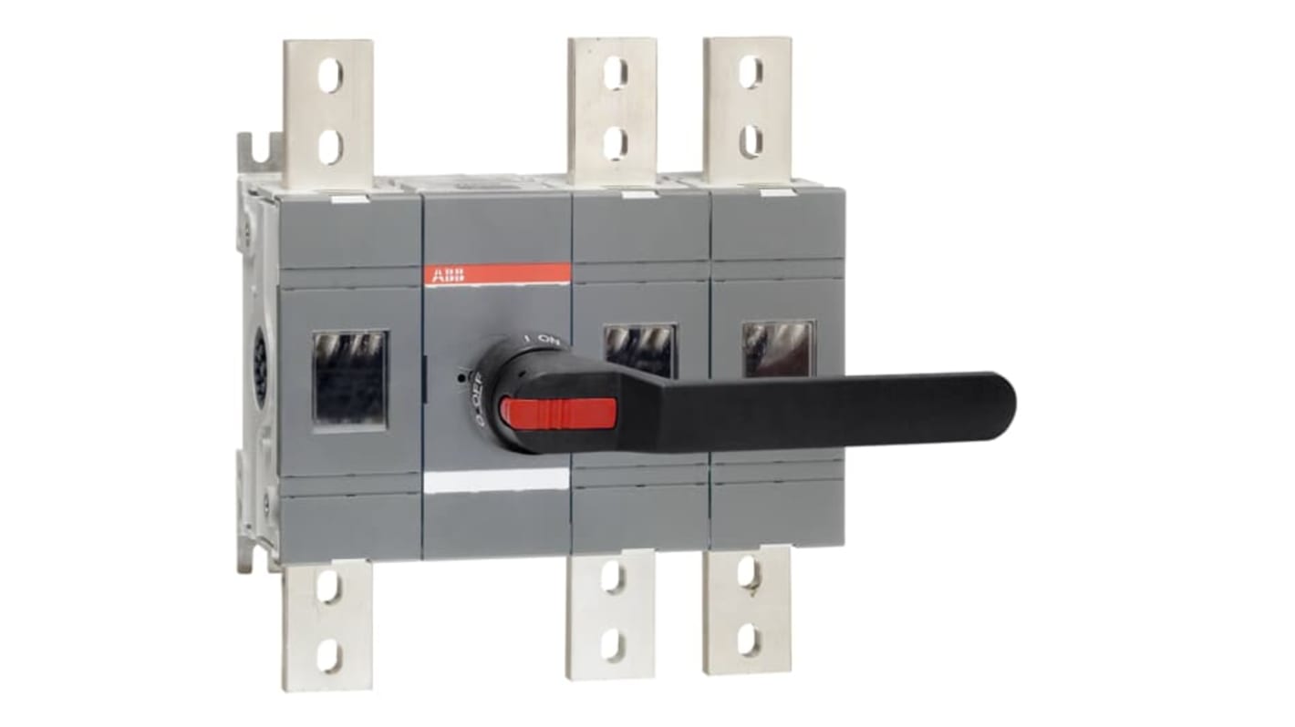 ABB 3P Pole Screw Mount Switch Disconnector - 1600A Maximum Current, 1200kW Power Rating, IP00, IP65