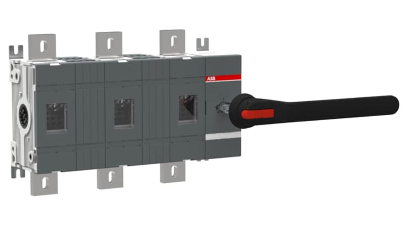 ABB 3P Pole Screw Mount Switch Disconnector - 1250A Maximum Current, 1200kW Power Rating, IP00, IP65