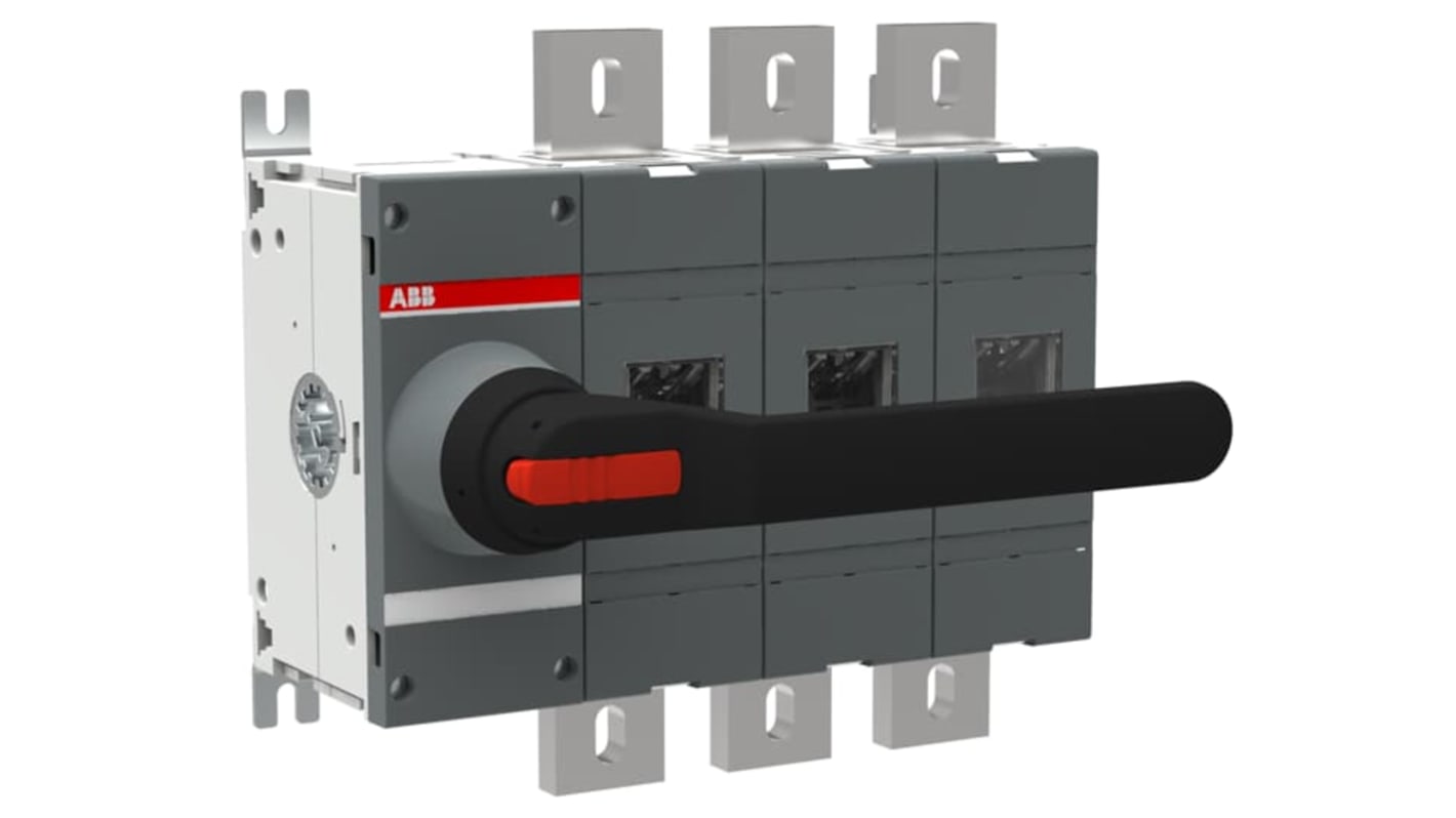 ABB 3P Pole Surface Mount Switch Disconnector - 1000A Maximum Current, 560kW Power Rating, IP00