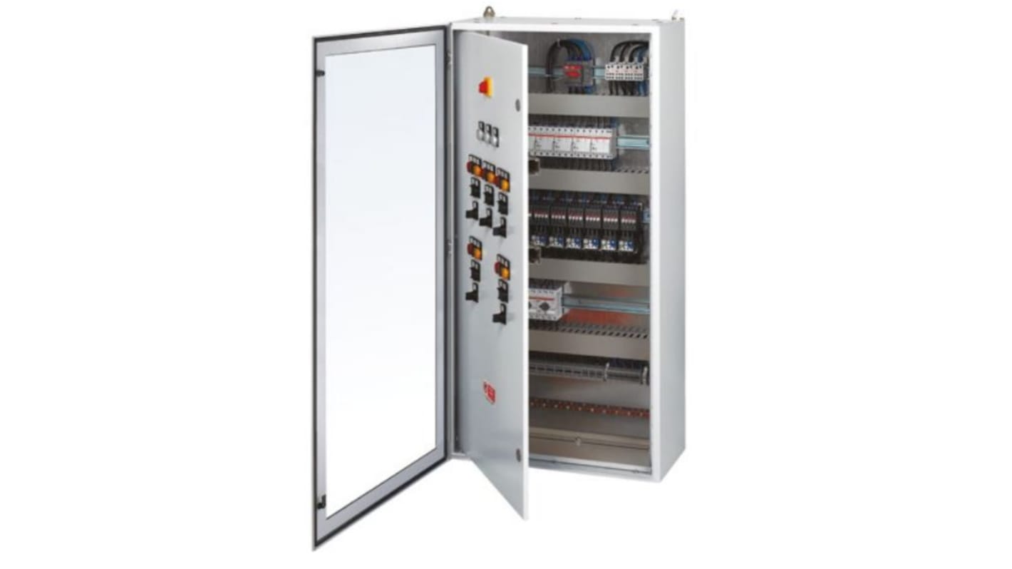 ABB SR/SRN Series Steel RAL 7035 Glazed Door, 600mm H, 400mm W, 600mm L for Use with Enclosure