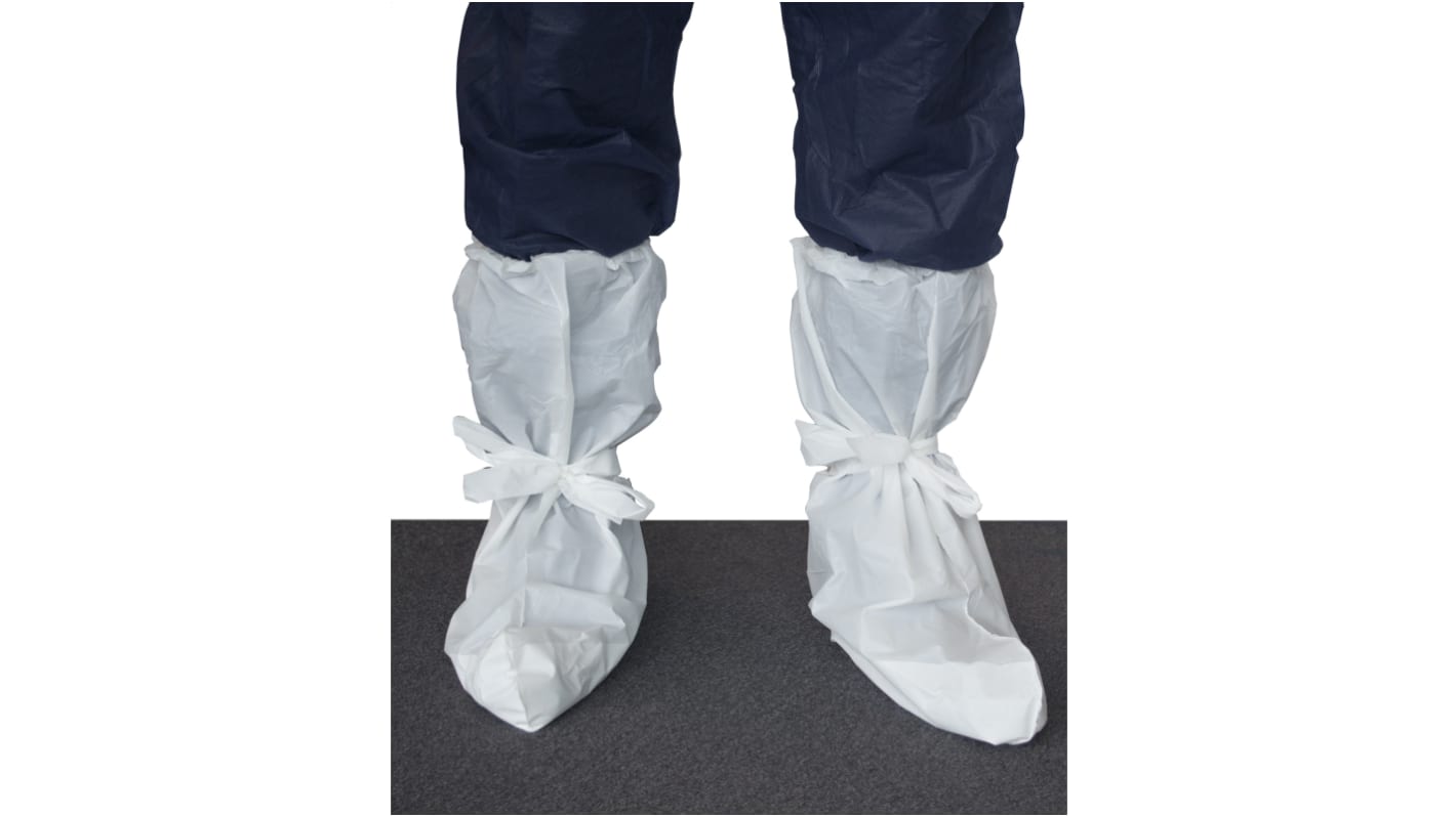 Pro-Val White Disposable Shoe Cover, One Size, For Use In Beauty Industries, Catering, Clean Rooms, Electronics,