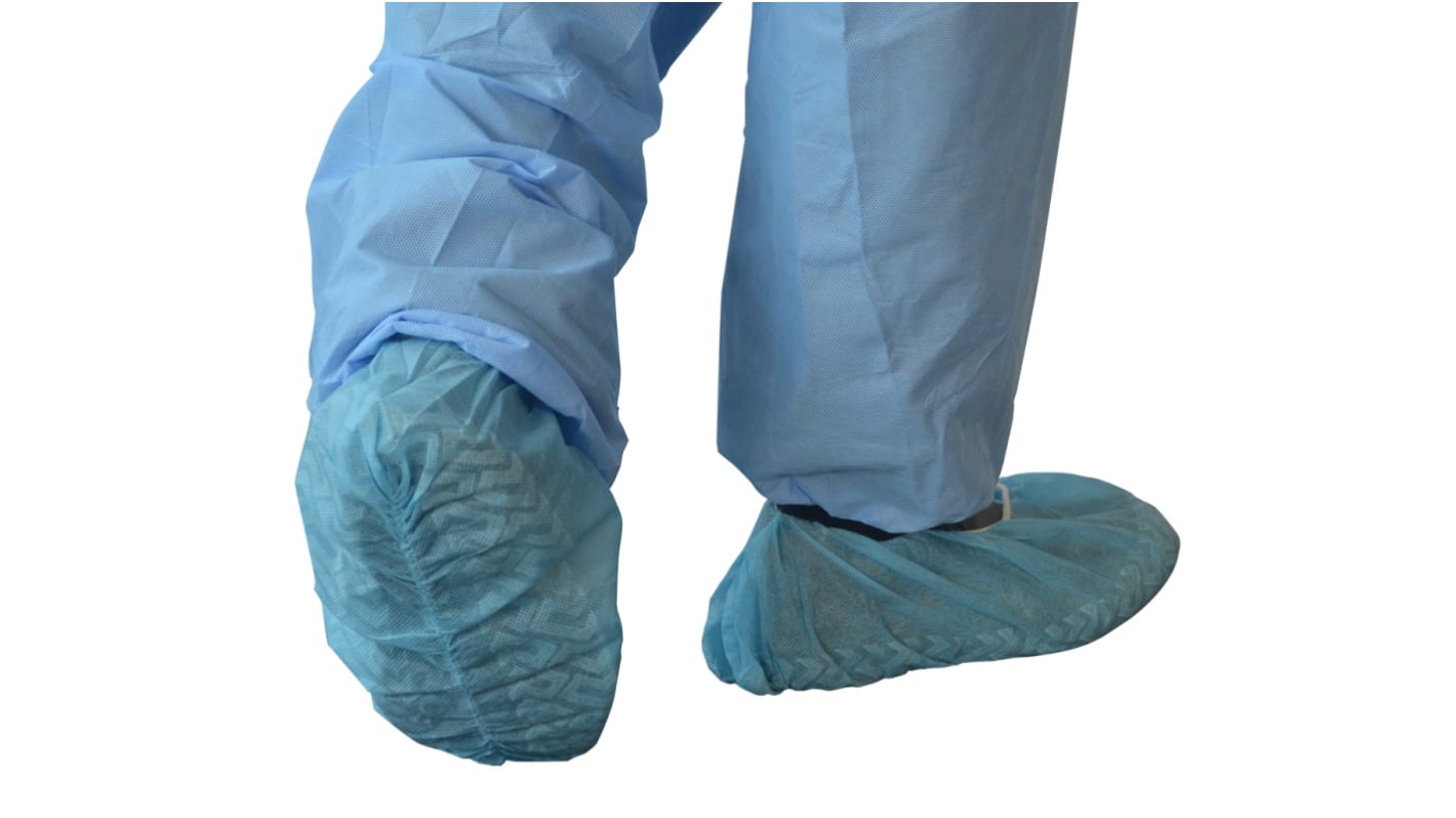 Pro-Val Blue Anti-Slip Disposable Shoe Cover, 43 x 20 cm, For Use In Beauty Industries, Catering, Clean Rooms,