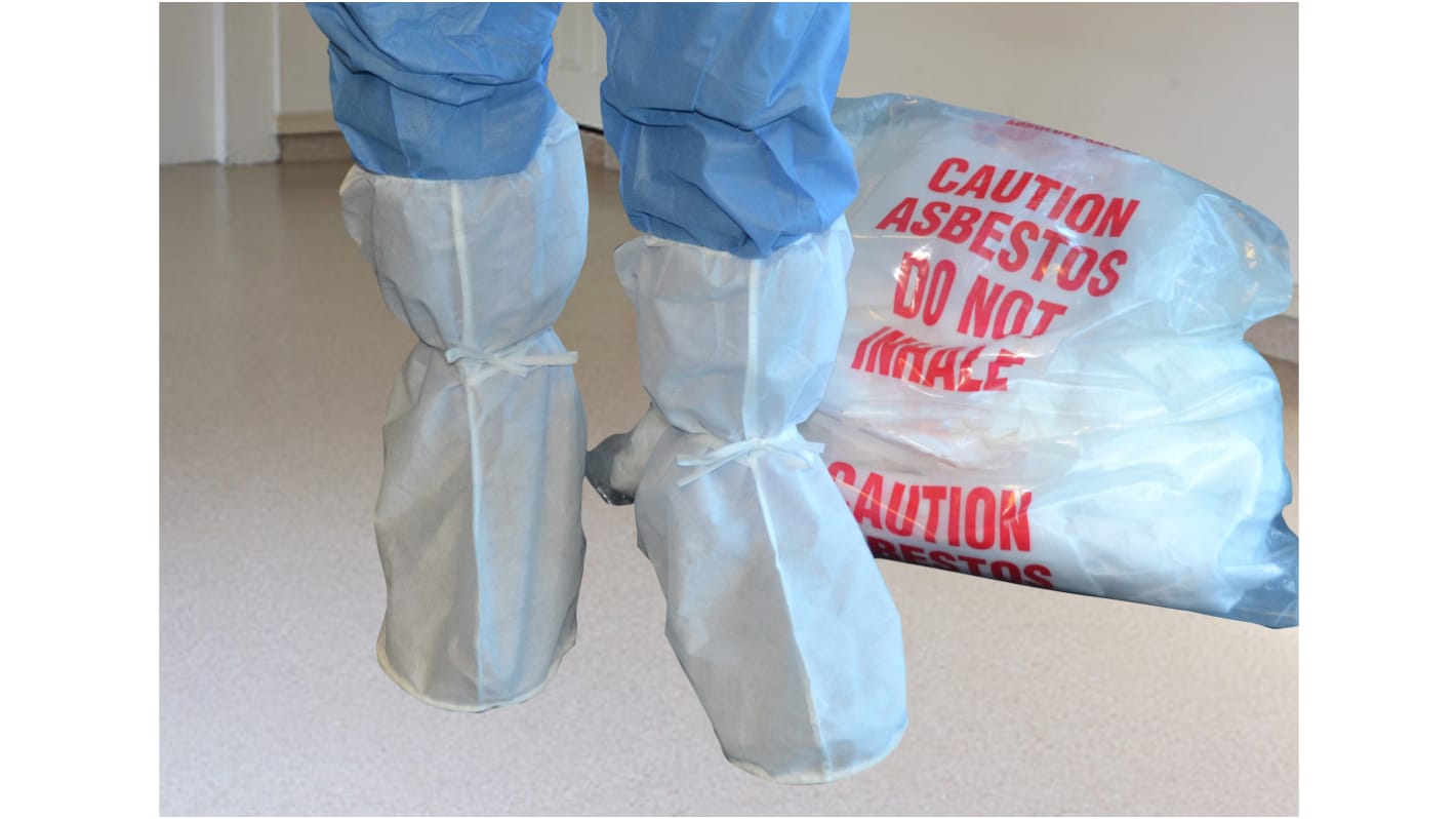 Pro-Val White Anti-Slip Disposable Shoe Cover, One Size, For Use In Beauty Industries, Catering, Clean Rooms,