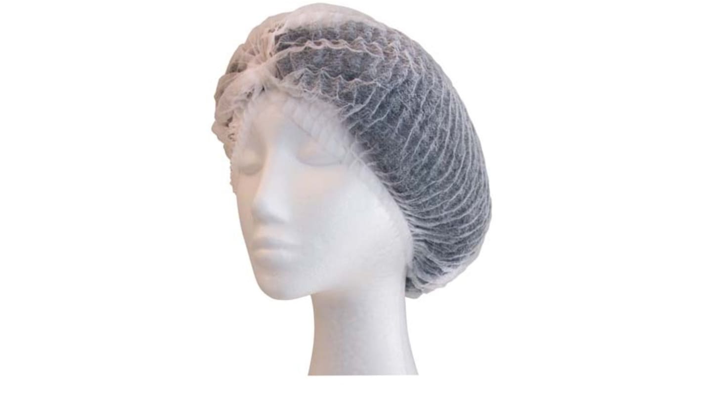 Pro-Val White Disposable Hair Cap for Beauty Industry, Food Industry, General Industry, Medical Use, 21 in, Hair Net