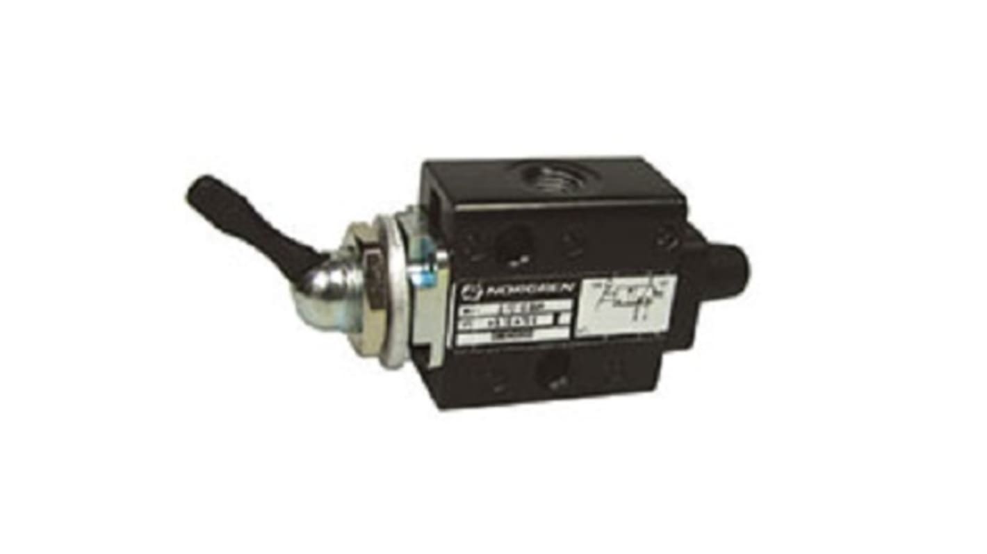 RS PRO Toggle 3/2 Pneumatic Control Valve super X manual 3/2 valve Series, G 1/8, 1/8in, III B