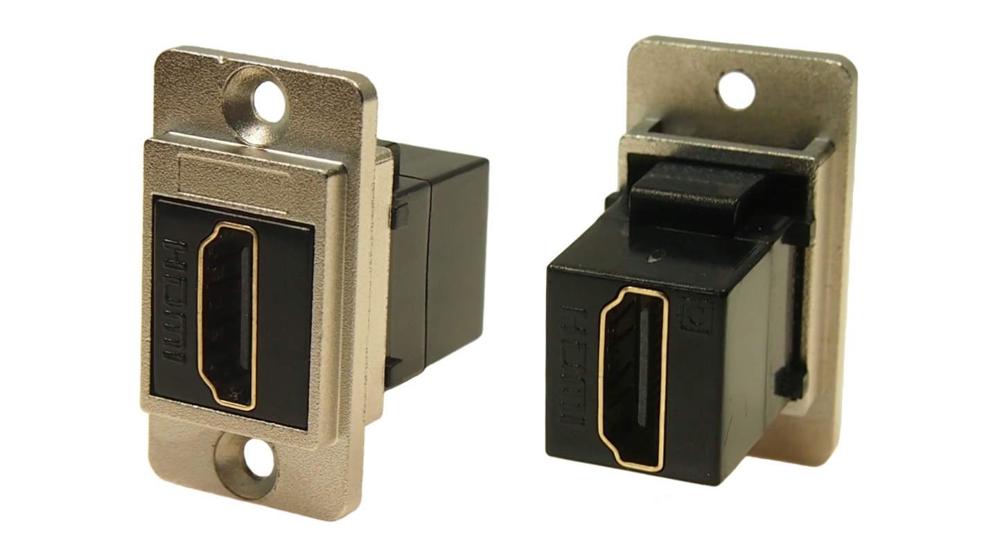 RS PRO Type A 2 Way Female to Female HDMI Connector
