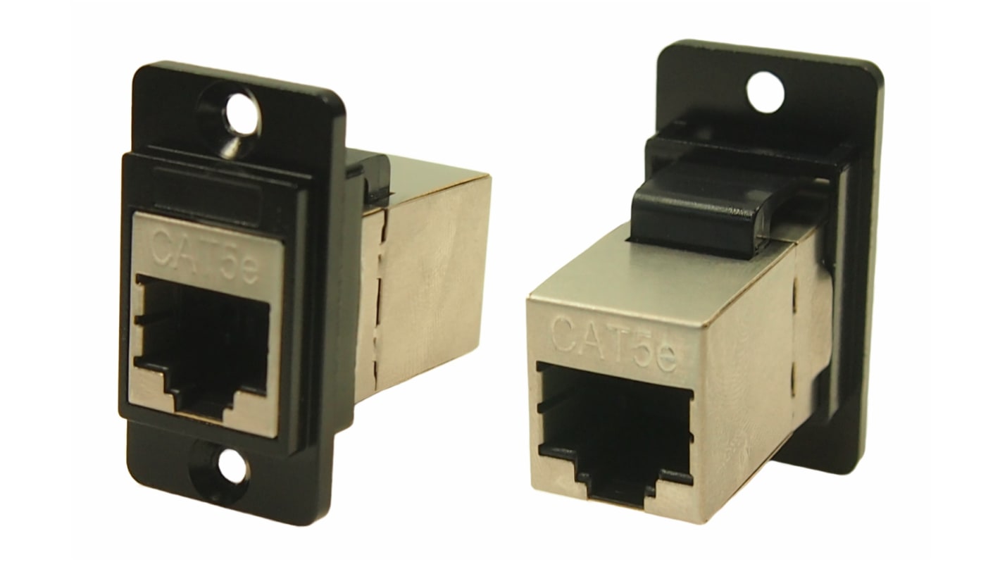 RS PRO RJ45超五类接口, 面板安装, 单口, 8路