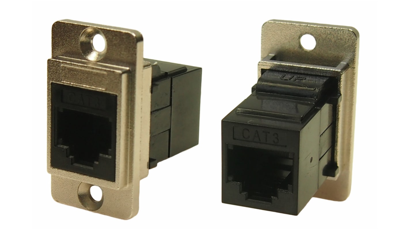 RS PRO Socket RJ11 Connector, Panel Mount, Cat3 1 Port 6P4C -Way