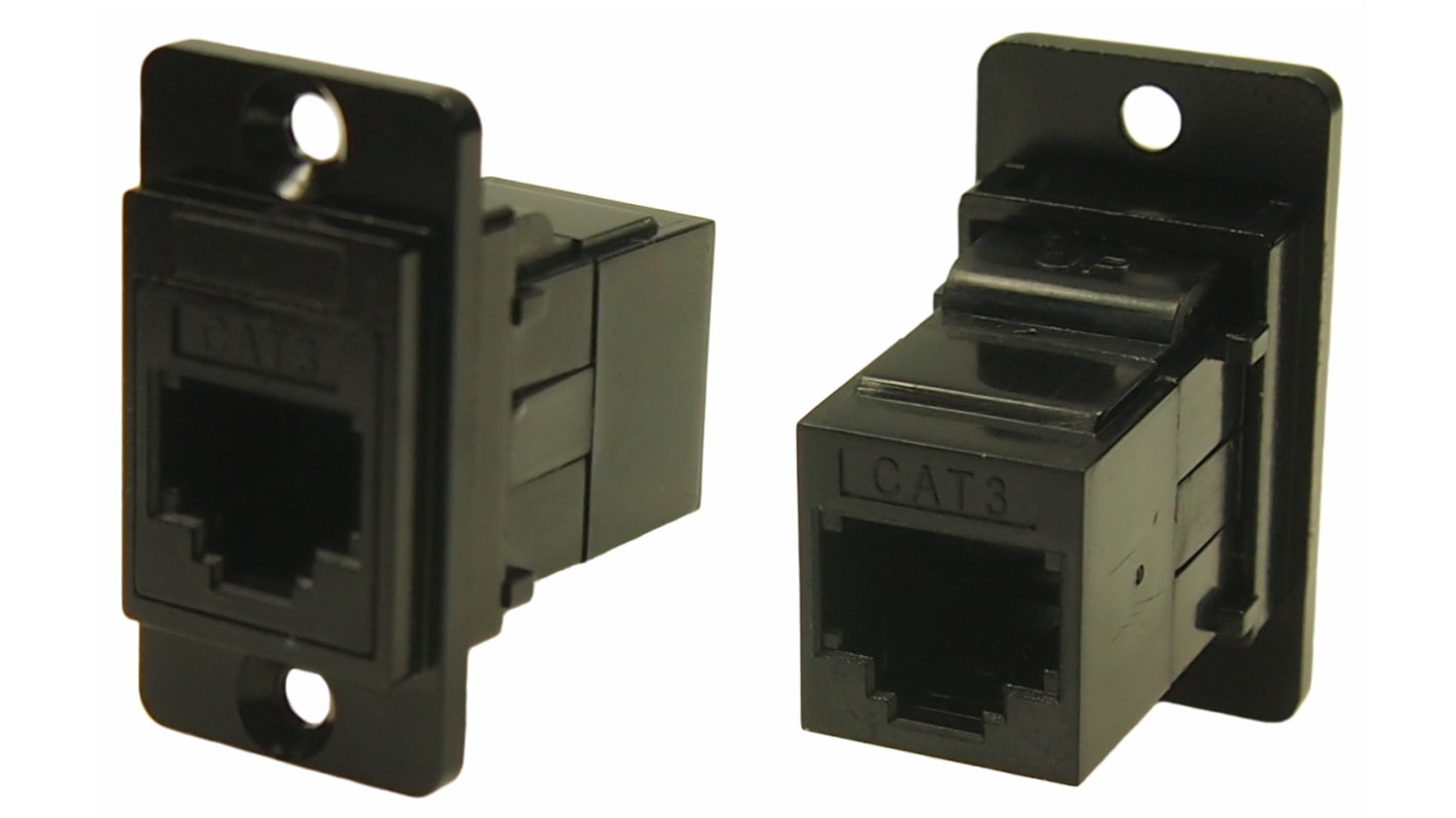 RS PRO Socket RJ11 Connector, Panel Mount, Cat3 1 Port 6P4C -Way