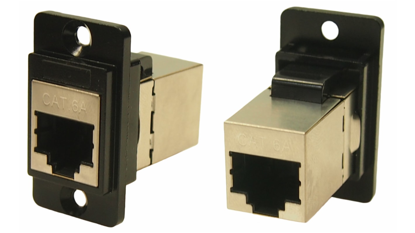 RS PRO Socket RJ45 Connector, Panel Mount, Cat6a 1 Port 8 -Way