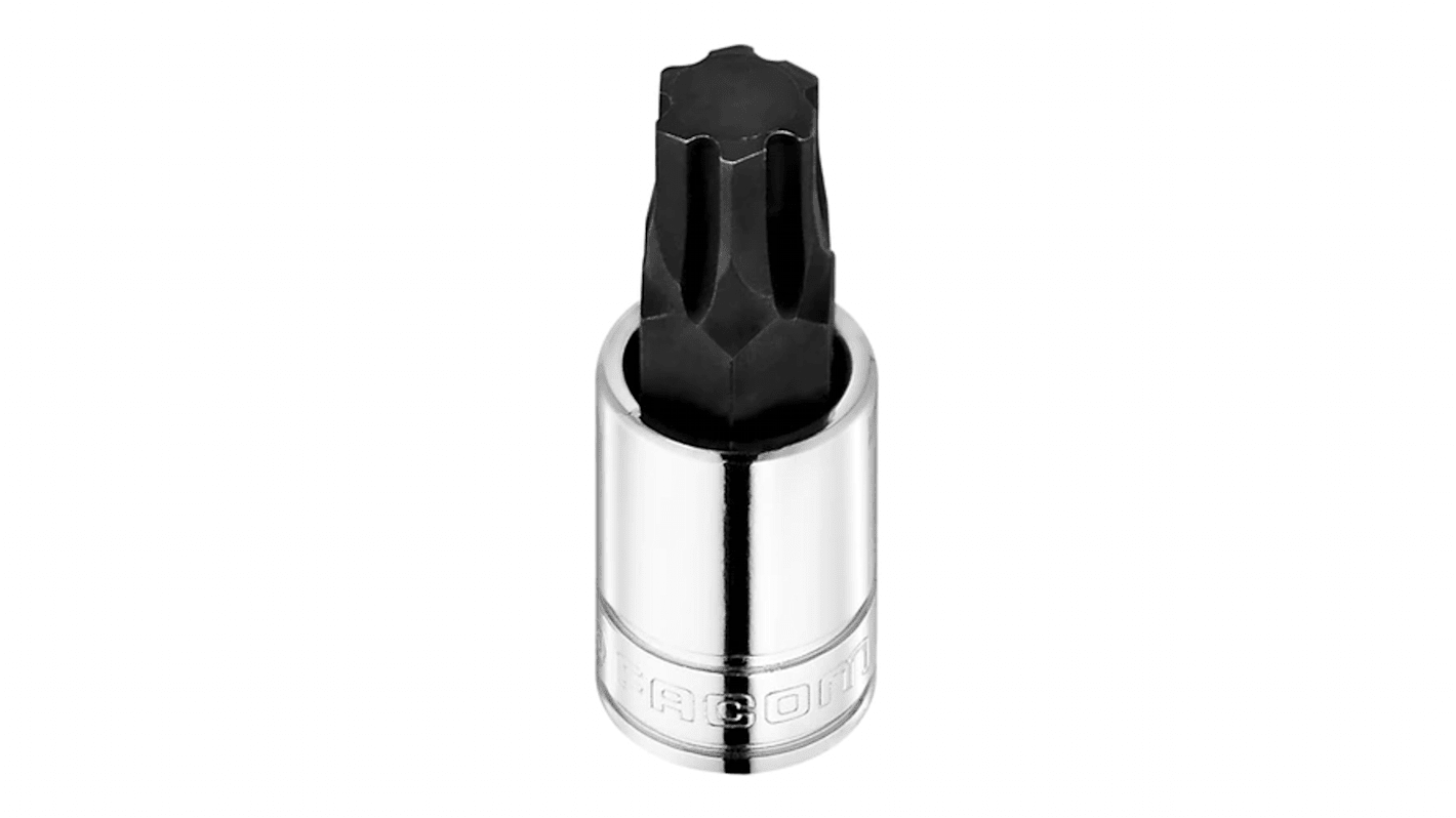 Facom 3/8 in Drive Bit Socket, Hex OGV Bit, 4mm, 47.5 mm Overall Length