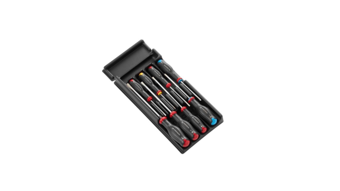 Set di cacciaviti Facom, 8 pezzi Phillips, Pozidriv, a taglio