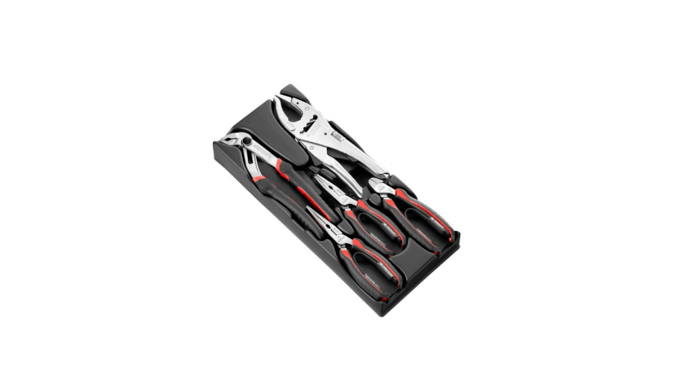 Facom 5-Piece Plier Set, Bent, Straight Tip, 185 mm, 200 mm, 245 mm Overall