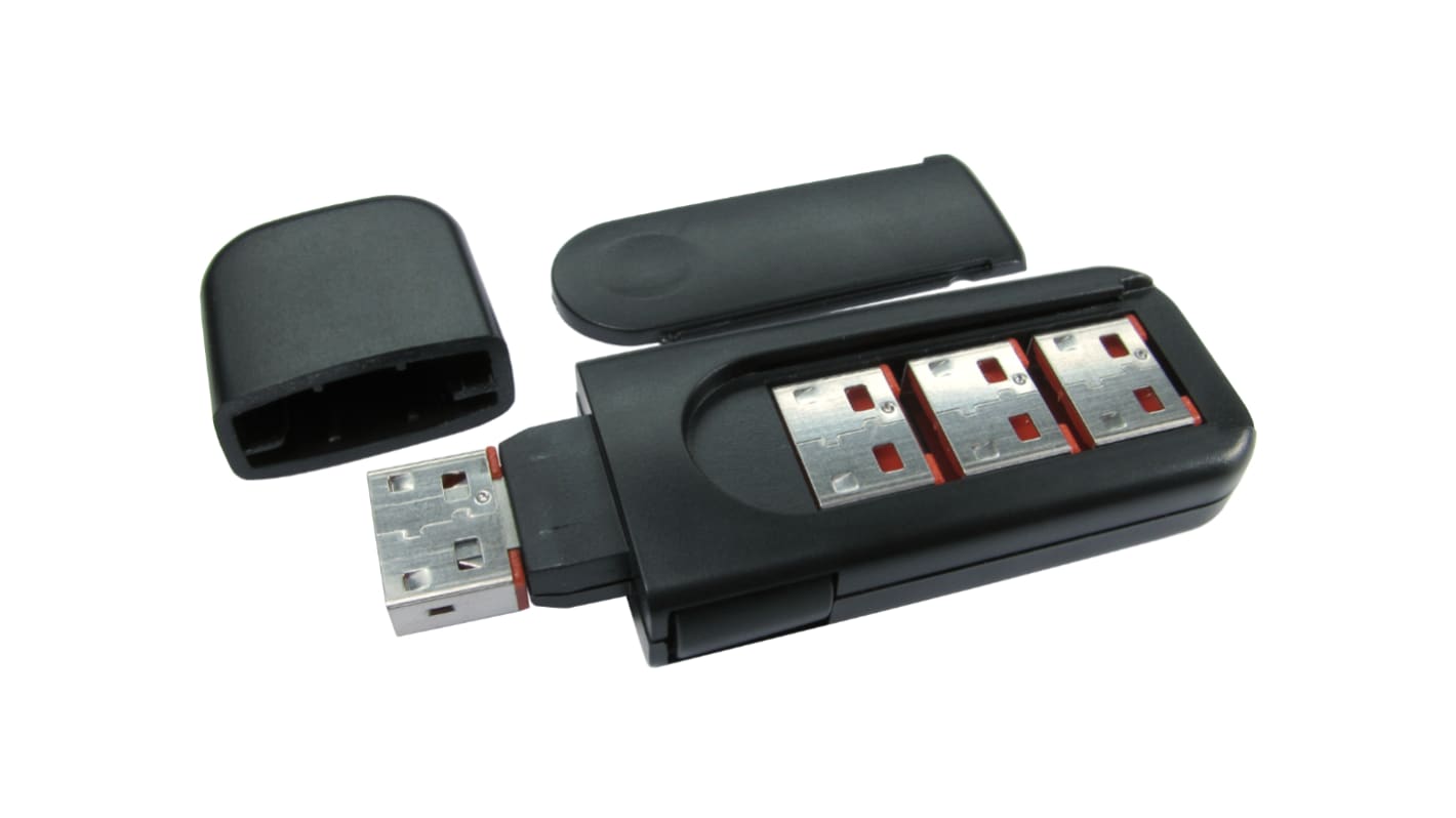 RS PRO Straight, Plug-In Mount, Plug Type A USB Port Blocker Key