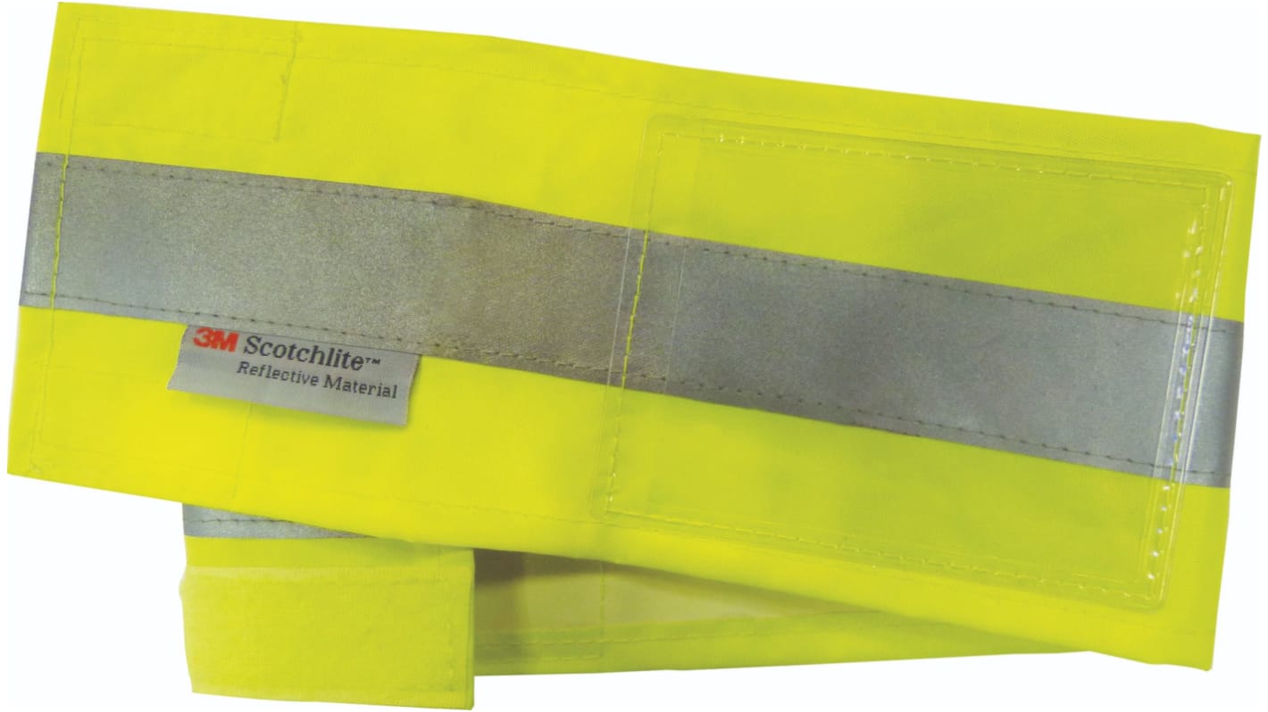 Delta Plus Haute Visibilité Yellow Reusable Polyester Arm Band for Construction Use, 500mm Length, Adjustable