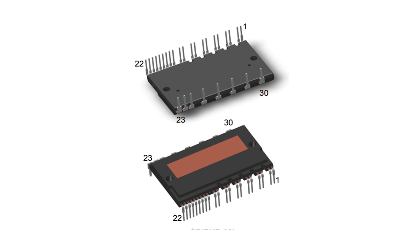 Controlador de motor, Trifásico STGIK50CH65T, 50A 500 V Inducción ac