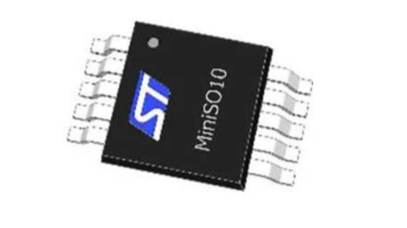 TSV7723IST STMicroelectronics, Operational Amplifier, Op Amp, RRO, 22MHz, 1.8 to 5.5 V, 10-Pin MiniSO-10