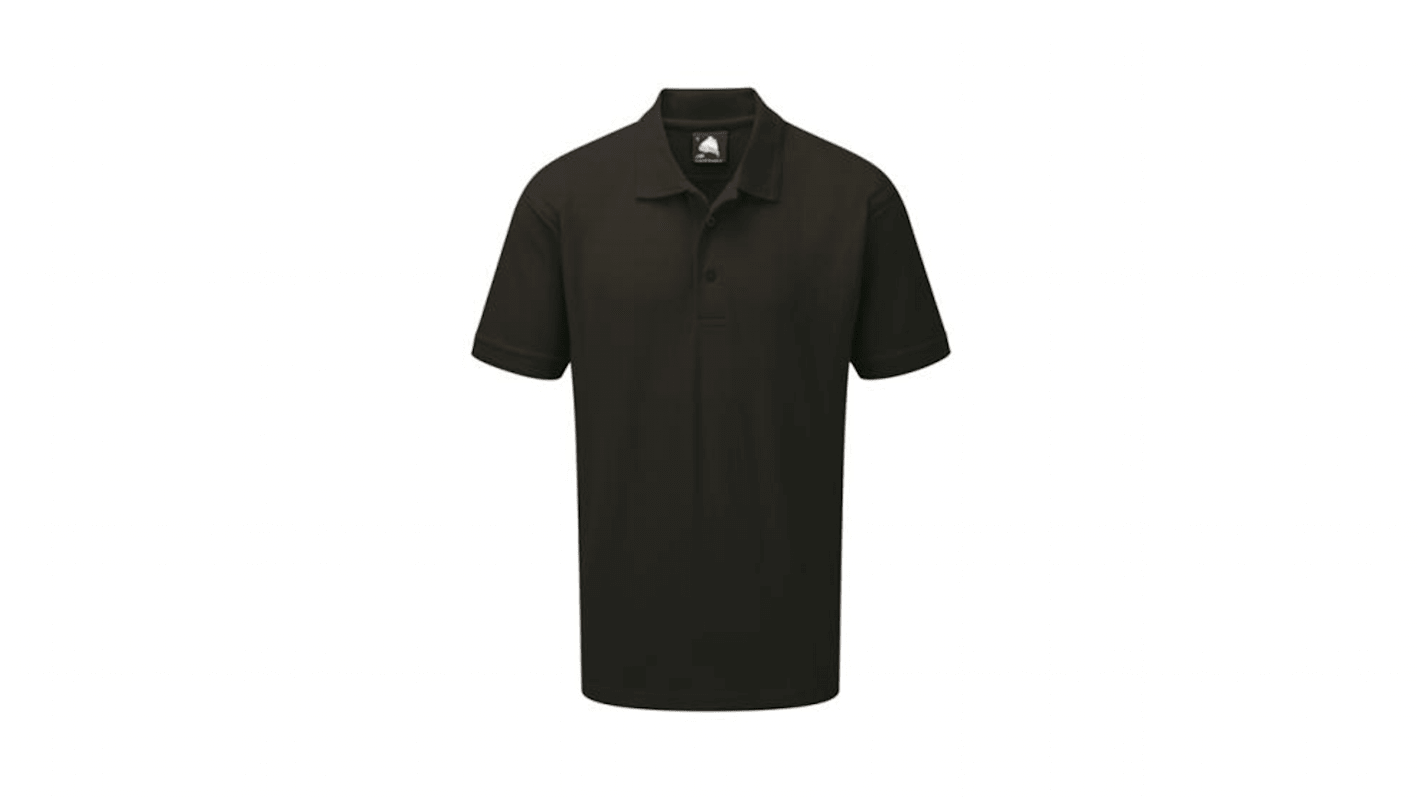 Polo Nera a maniche corte Orn Eagle, in Cotone, poliestere