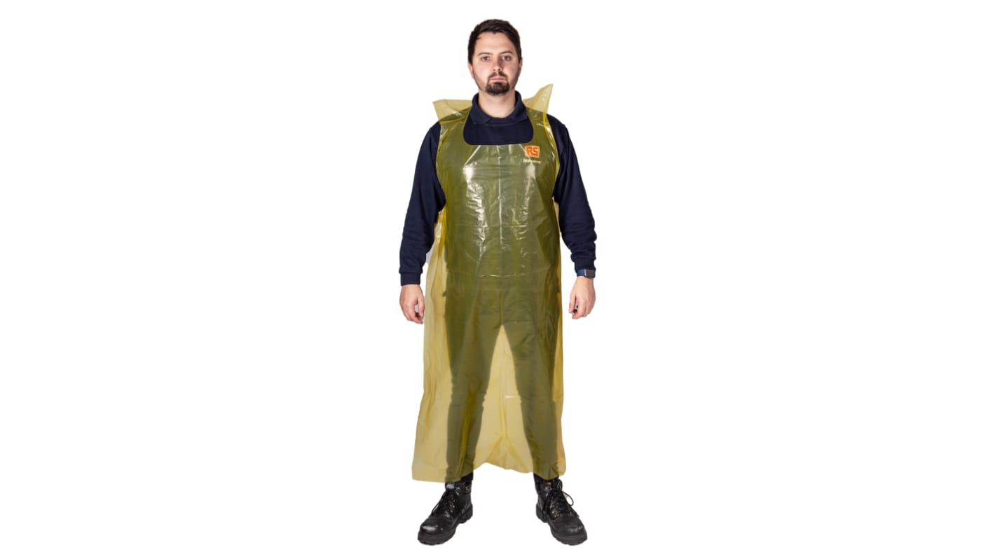 Grembiule monouso Reldeen in Polietilene, Unisex, col. Giallo