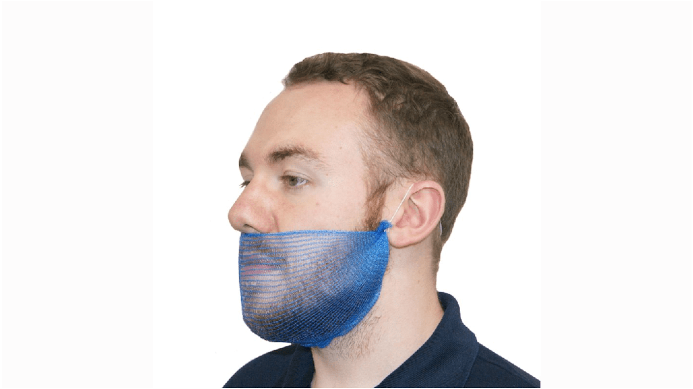 Hairtite Blue, One-Size Polypropylene, Beard Mask Type