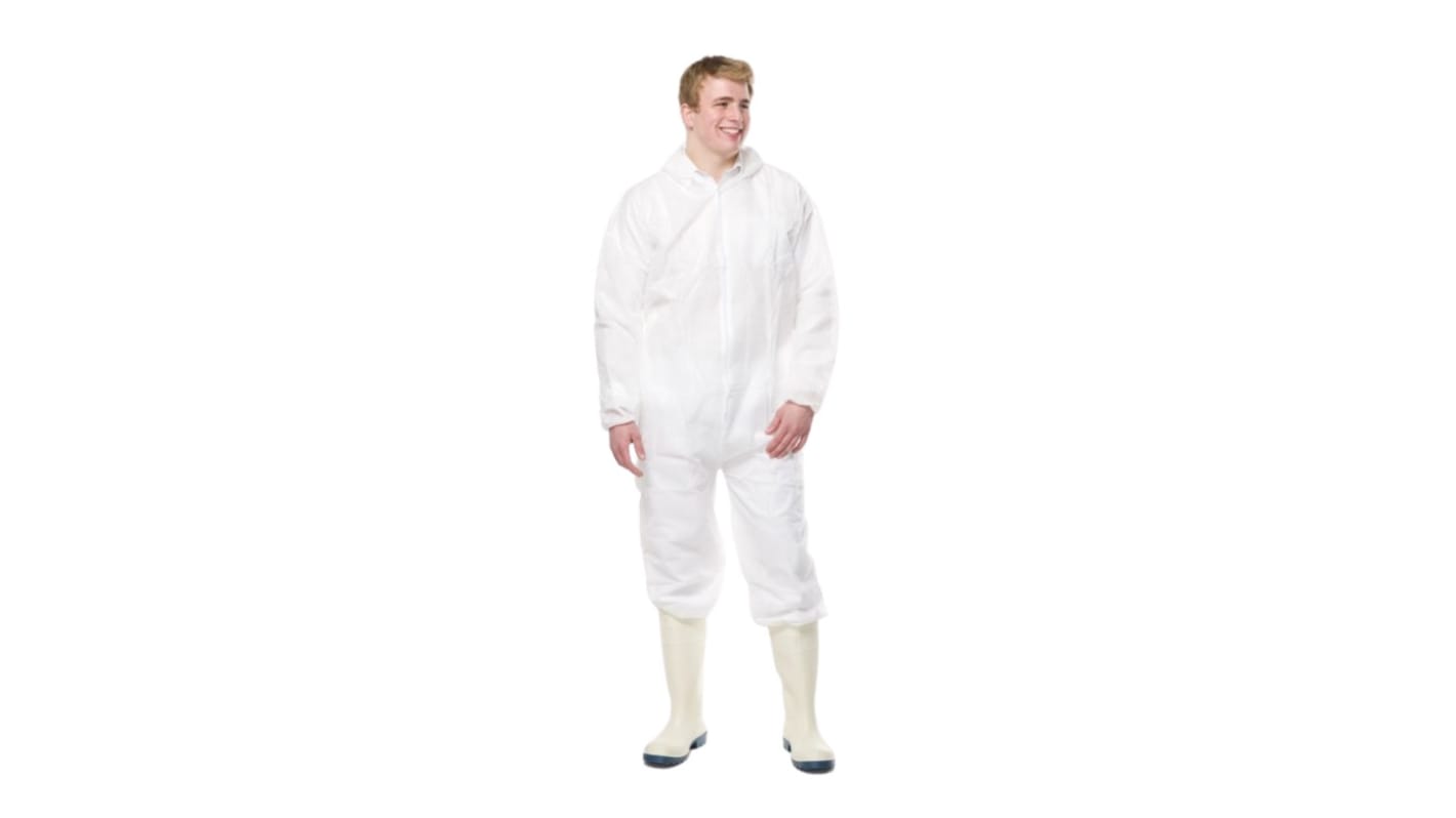 Reldeen White Disposable overalls, L